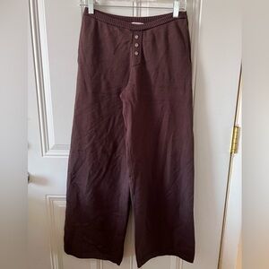 Brown Wide-Leg Pants